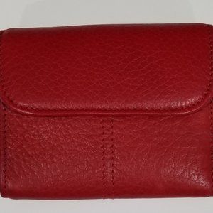 Red Wallet - Vintage COACH Soft Pebble Leather
